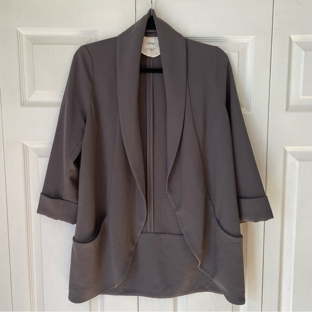 Aritzia Wilfred Chevalier Jacket Blazer Grey 4